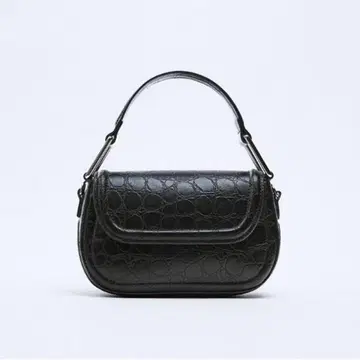 ZARA 블랙 크로커다일 핸드백 숄더백