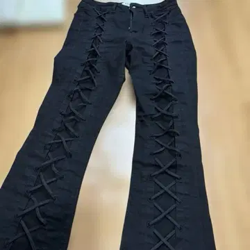 [ GYDA 레이스업 팬츠 ] 블랙