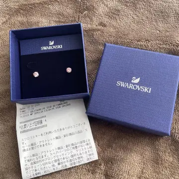 Swarovski Idyllia 스터드 귀걸이 낱개 크리스탈 핑크