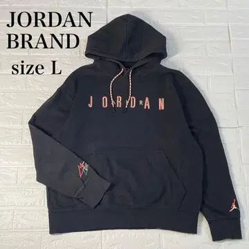 JORDAN BRAND 자수 로고 후드티 L 블랙 점프맨