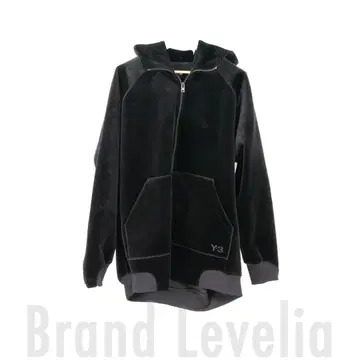 Y-3 와이쓰리 XL 블랙 IL2149 벨로아 풀 집업 후드티