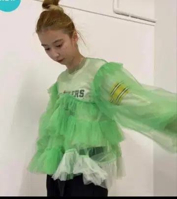 viviano 튤 상의 그린 튤 느와르케이니노미야