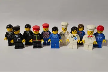 레고 타운 비즈니스맨 요리사 경찰관 철도 작업자 소방관 LEGO