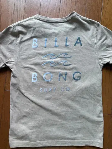 BILLABONG 티셔츠 베이지 로고 프린트 S 사이즈