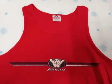 빈티지 탱크탑 Alstyle Apparel Hawaii 미사용품 레드