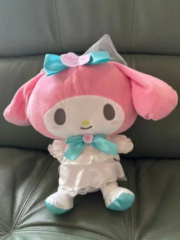 마이멜로디 봉제 인형 드레스 스카이블루 리본 [ 새상품급 ] 산리오