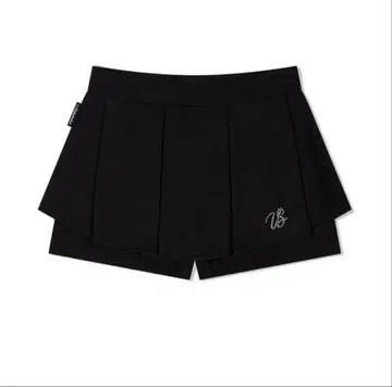 미사용 UGLYSHADOW 블랙 플리츠 스커트 S 사이즈