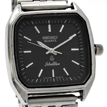 새상품 배터리/SEIKO 실버 웨이브 8221-500A 손목시계 빈티지