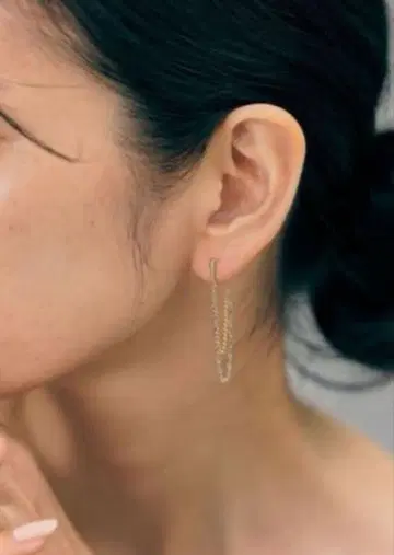 jouete 귀걸이 더블 체인 이번 시즌