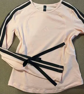 한국 adidas originals 리본 핑크 상의 S