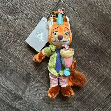[택 포함 새상품] 주토피아 봉제 인형 키링 키체인 닉