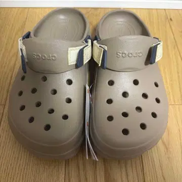 미사용 새상품 Crocs 크록스 사보 클로그 샌들 베이지