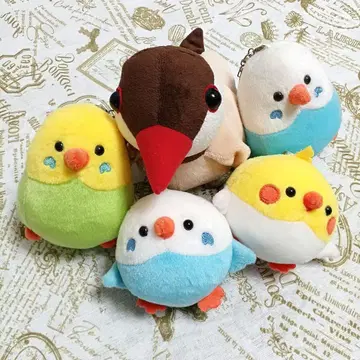 작은 새 봉제 인형 5세트 금화조 잉꼬
