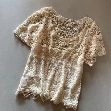 SLOBE IENA 레이스 블라우스 에크루