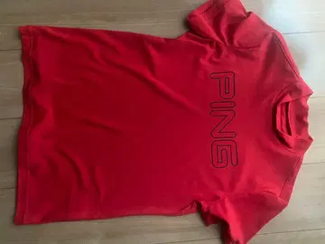 PING 반팔 셔츠 레드