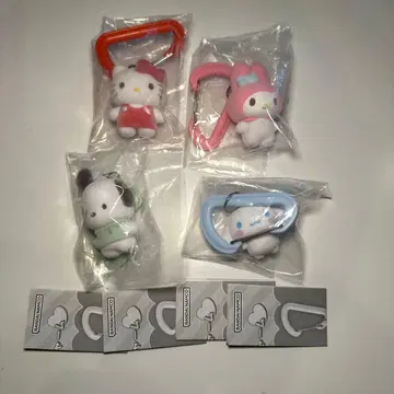 산리오 컬러풀 카라비너 마스코트 참 4개 세트