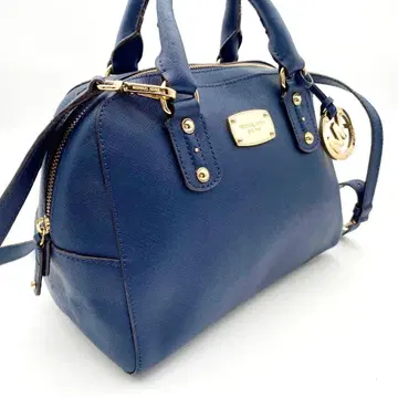 MICHAEL KORS 핸드백 2WAY 가죽 네이비 골드 금장 장식
