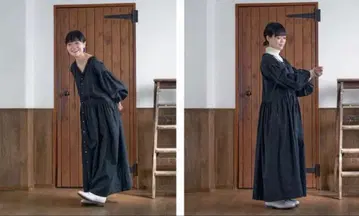 네스트로브 코스게 쿠미 씨 별주 백 V넥 레이스 원피스 nest robe