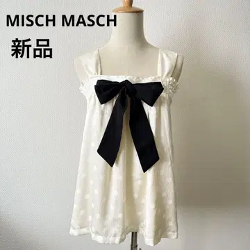 새상품 미슈마슈 블랙 리본 쉬폰 미니 원피스 발레코어 히메갸루