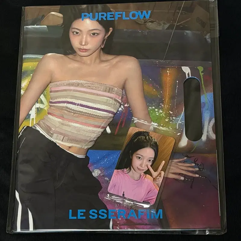 르세라핌 pureflow 카즈하 미개봉 컴팩트 앨범 + 케타포 포카 양도
