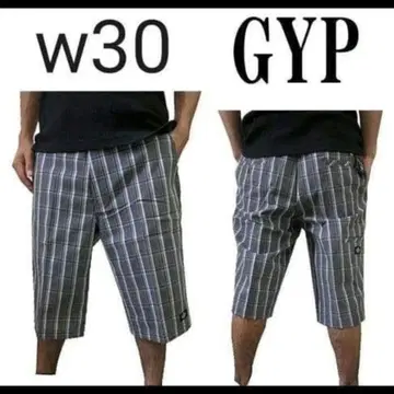 새상품 30 GYP 하프 팬츠 디키즈 체크 그레이