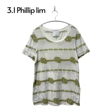 3.1 Phillip Lim 필립림 로프 프린트 보더 피치T
