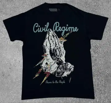 CIVIL REGIME 시빌 레짐 블랙 T셔츠 기도하는 손 M