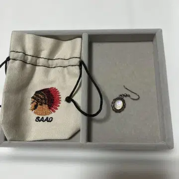 SAAD 문스톤 실버 925 훅 이어링