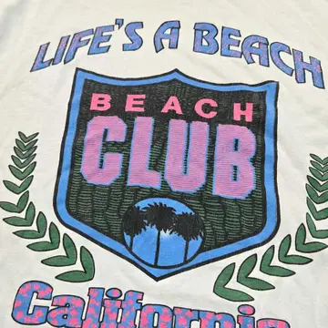80s90s Life's A Beach 캘리포니아 티셔츠