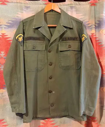 70s USARMY 미군 빈티지 밀리터리 셔츠 sizeXS 정도 OD