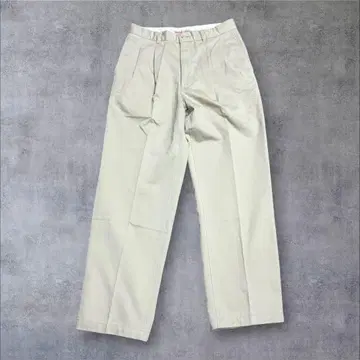 90s 빈티지 Hanes 2턱 치노 팬츠 베이지 W79 면100%