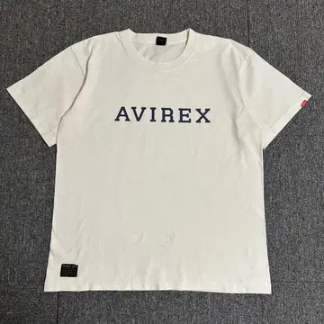[ AVIREX ] 아비렉스 M 반팔 티셔츠 로고 프린트 화이트
