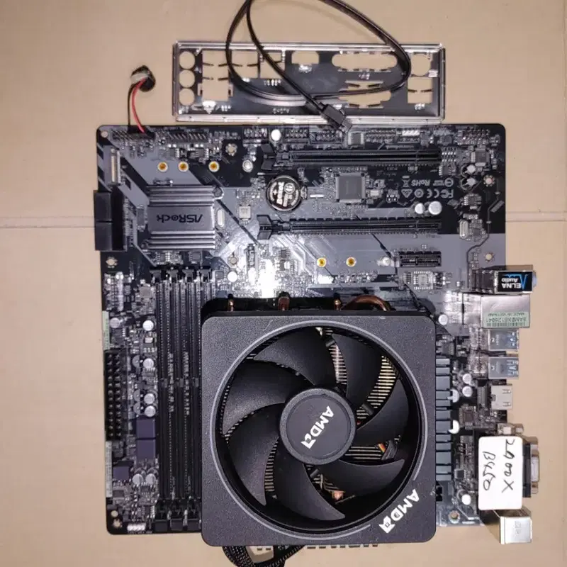 ASRockB450M + 라이젠2700X CPU 쿨러 포함