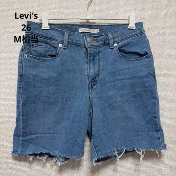 리바이스 데님 버뮤다 팬츠 컷오프 M 파랑 면 여름 여행 데이트