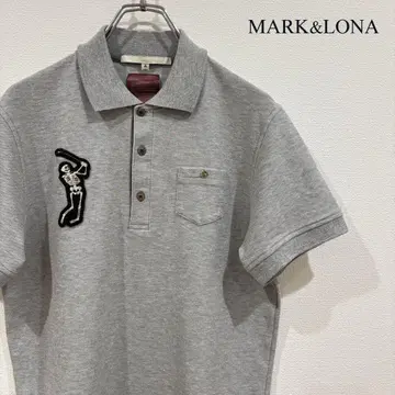 MARK&LONA 마크앤로나 피케 셔츠 그레이 스컬 자수 M 사이즈
