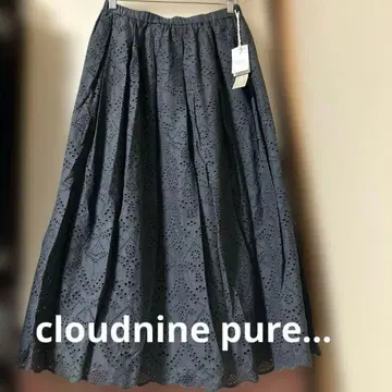 [ 미사용 ] cloudnine 아이렛 레이스 플레어 스커트