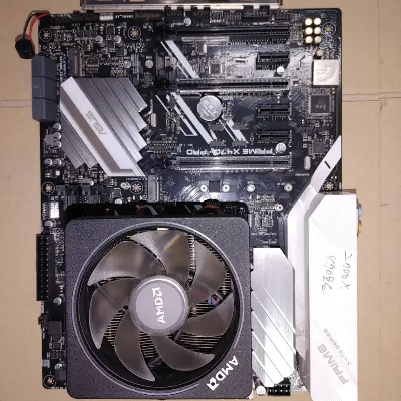 ASUS PRIME X470-PRO 보드 + 라이젠2700X CPU 쿨포