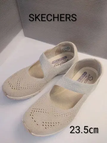 새상품급 SKECHERS 스케쳐스 23.5cm 메리 제인 베이지