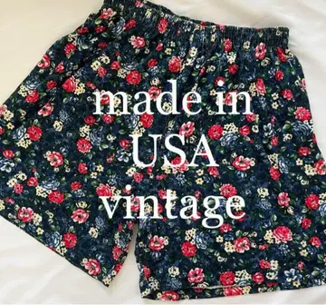 70s 구제 의류 USA vintage 프랑스 앤티크 꽃무늬 숏팬츠