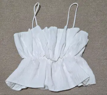 ZARA 자라 퍼프 스트레치 상의 S