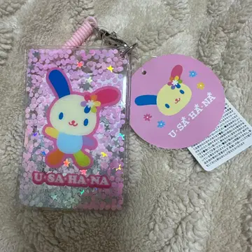 산리오 우사하나 콘페티 패스 케이스 교통카드 지갑 Sanrio