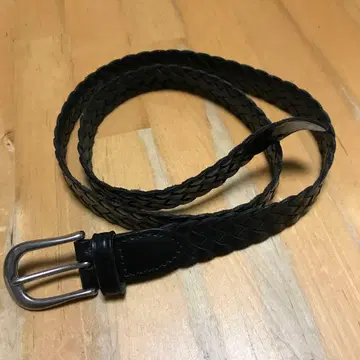 SHIPS Miret 가죽 메쉬 벨트 블랙 S 사이즈 블랙