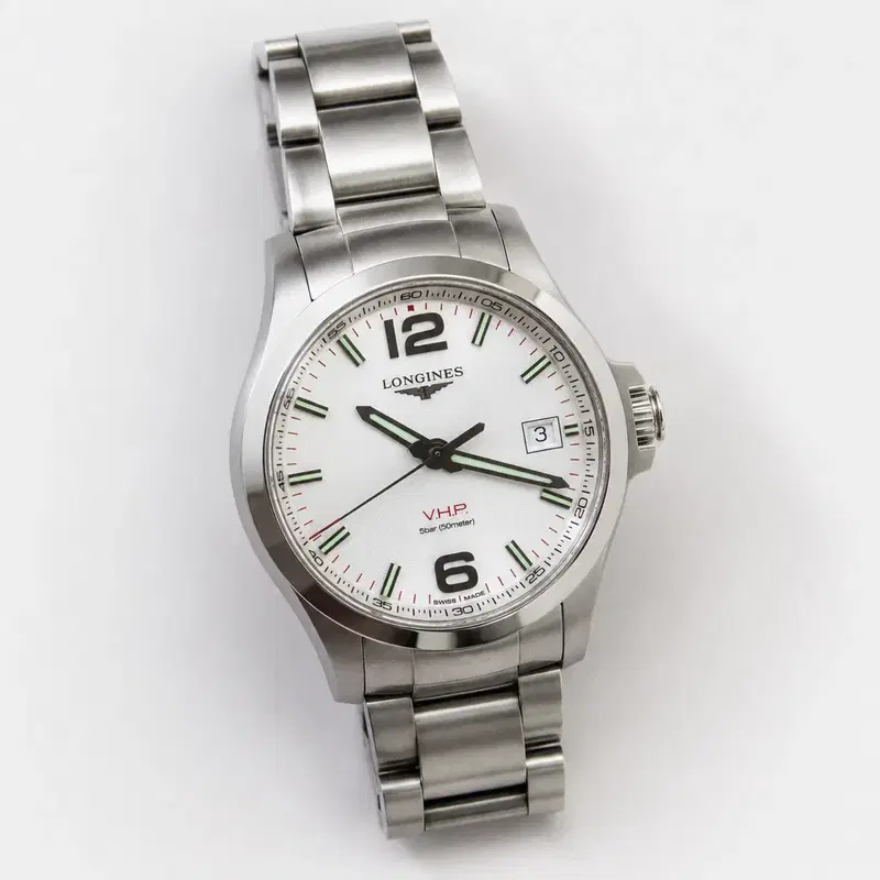 론진 콘퀘스트 VHP 41mm 26년구매 쿼츠 화이트다이얼 풀세트