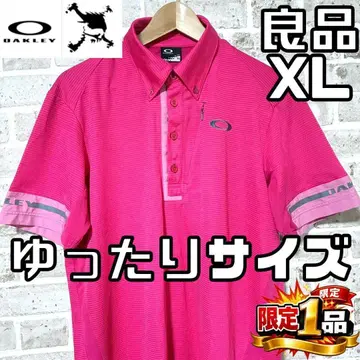 [ 선착순 ] 오클리 스컬 남성용 반팔 피케 셔츠 XL 사이즈 핑크
