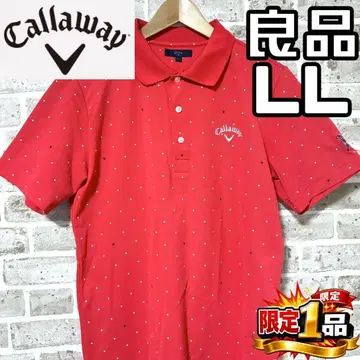 [선착순] 캘러웨이 골프 남성용 반팔 피케 셔츠 LL 레드 빨간색