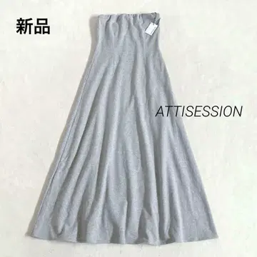 새상품 ATTISESSION 우라케 베어탑 롱 원피스 36