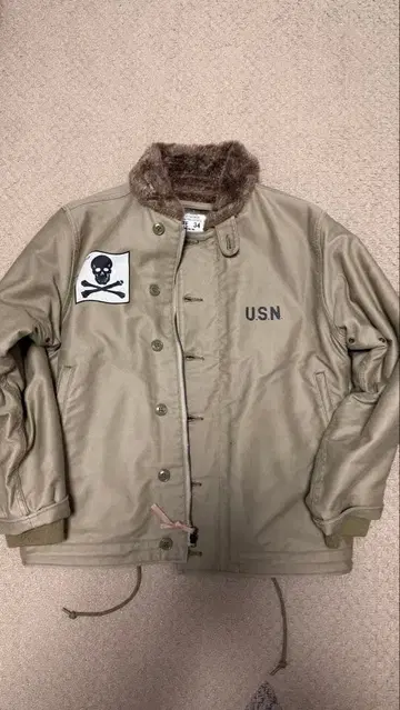 HOUSTON N-1 덱 자켓 스컬 패치 34