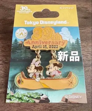 [새상품] 도쿄 디즈니랜드 39주년 핀 배지