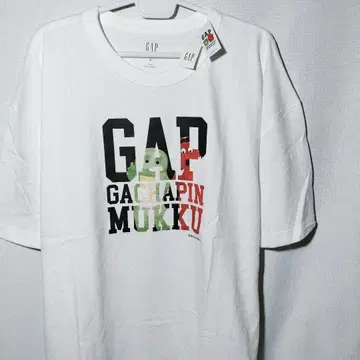 새상품 T셔츠 XL 가챠핀 뭇쿠 GAP 로고 콜라보 티셔츠 반팔