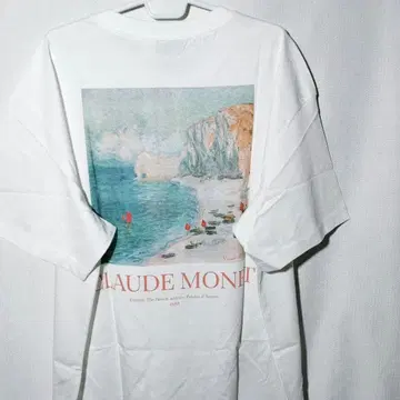 새상품 티셔츠 3L 모네 에트르타 루즈핏 H&M 컷소 반팔